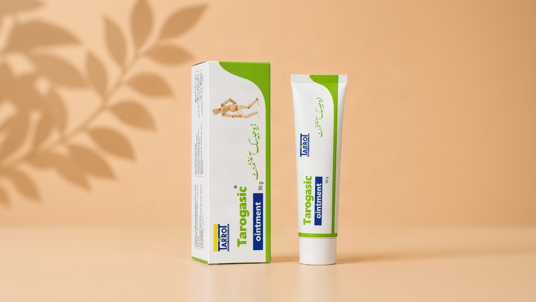 Tarogasic joint pain relief cream in Pakistan, 30 g ointment tube and box